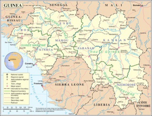  پاورپوینت کامل و جامع با عنوان بررسی جغرافیای کشور گینه در 18 اسلاید