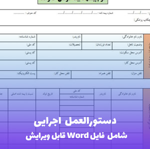 دستورالعمل اجرایی | دانلود فوری  PDF