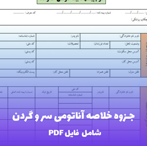 جزوه خلاصه آناتومی سر و گردن فایل PDf | جمع بندی سریع و موثر