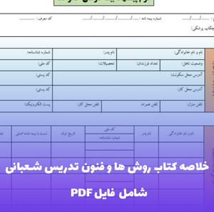 خلاصه کتاب روش ها و فنون تدریس شعبانی | PDF جامع و طلایی