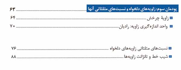 ریاضی (2) کلیۀ رشته های شاخۀ فنی و حرفه ای و کار دانش - پایۀ یازدهم دورۀ دوم متوسطه:  پودمان سوم